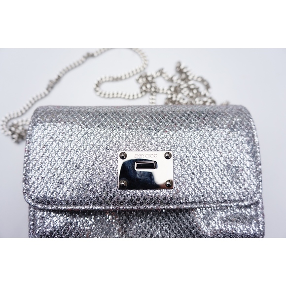 JIMMY CHOO RUBY GLITTER SHOULDER BAG - Picture 6 of 8